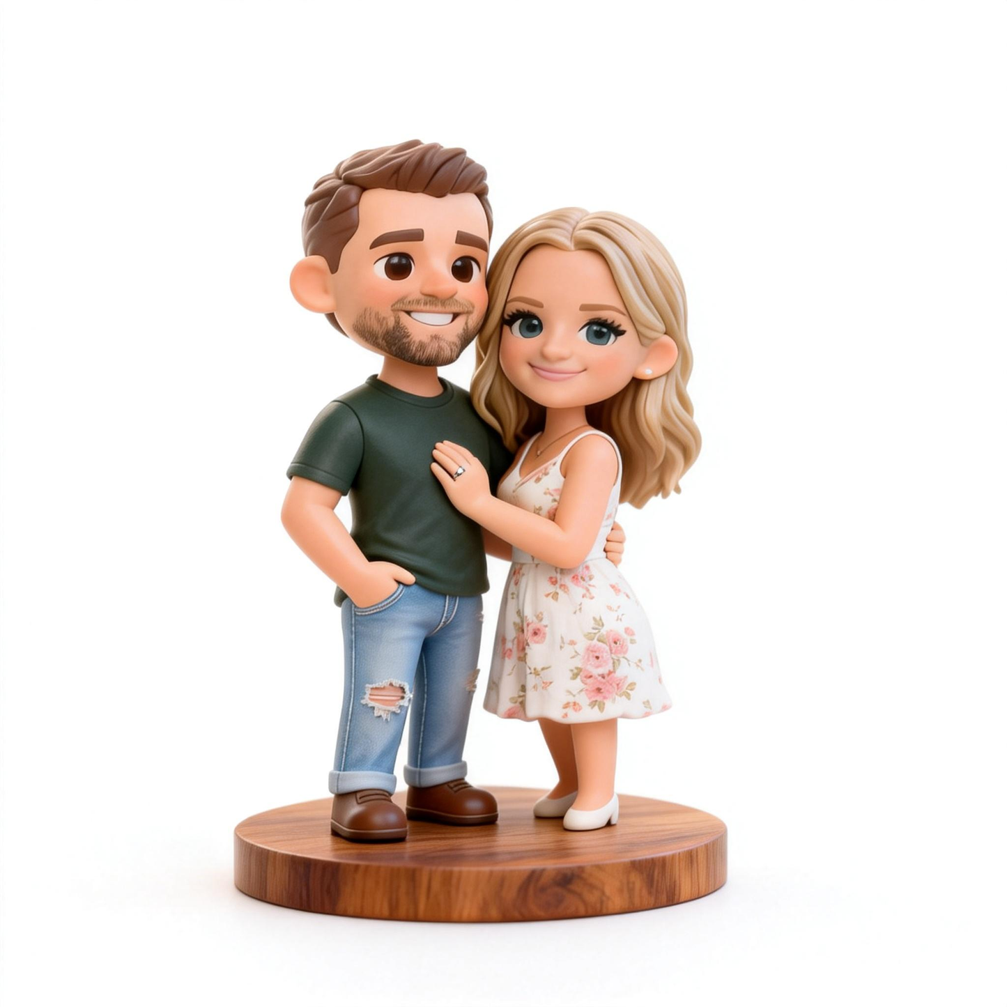 Custom AI Chibi 3D Figure from Photo, A One-of-a-Kind Personalized Gift for Couples, Anniversary & Love Stories